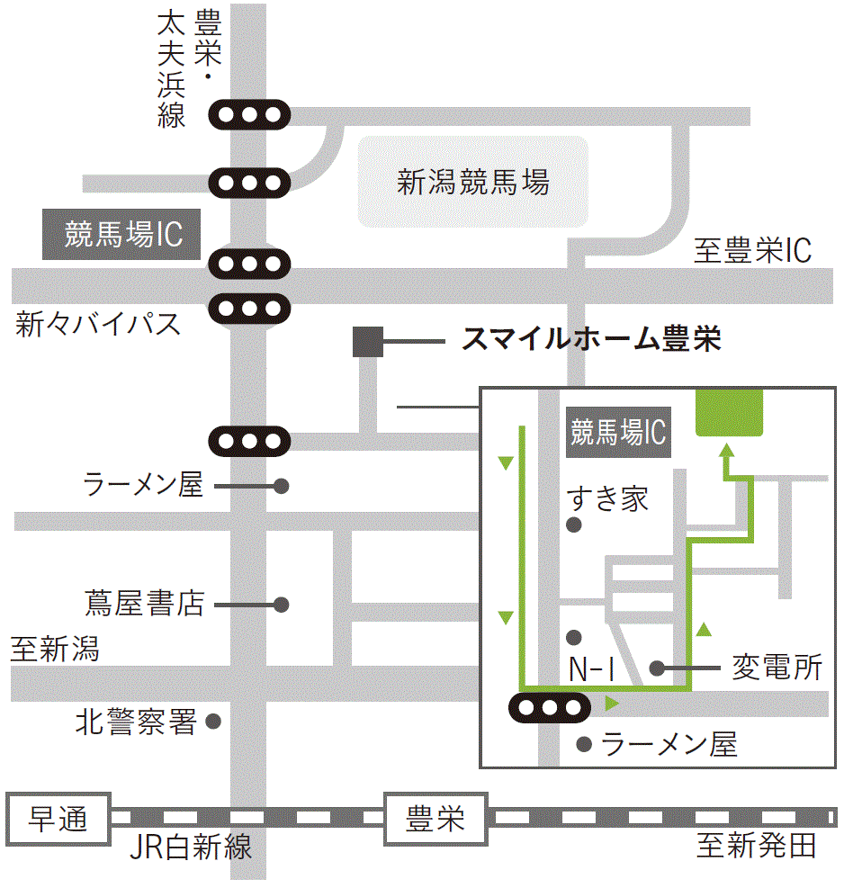 スマイルホーム豊栄アクセスマップ